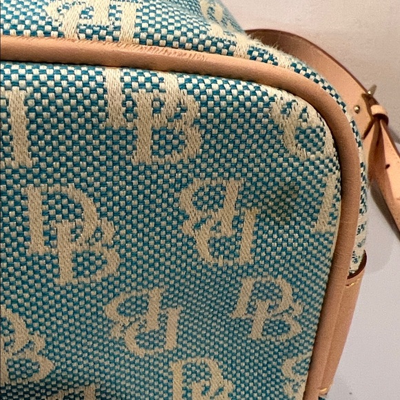 Dooney & Bourke Blue and Tan Bucket Bag - Picture 10 of 13